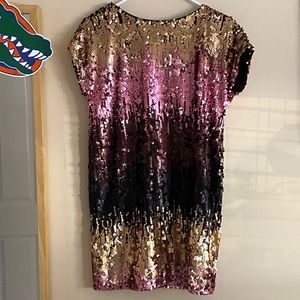 Tobi Sequin shift Dress